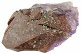 Red Cap Amethyst Crystal with Malachite - Thunder Bay, Ontario #164391-1